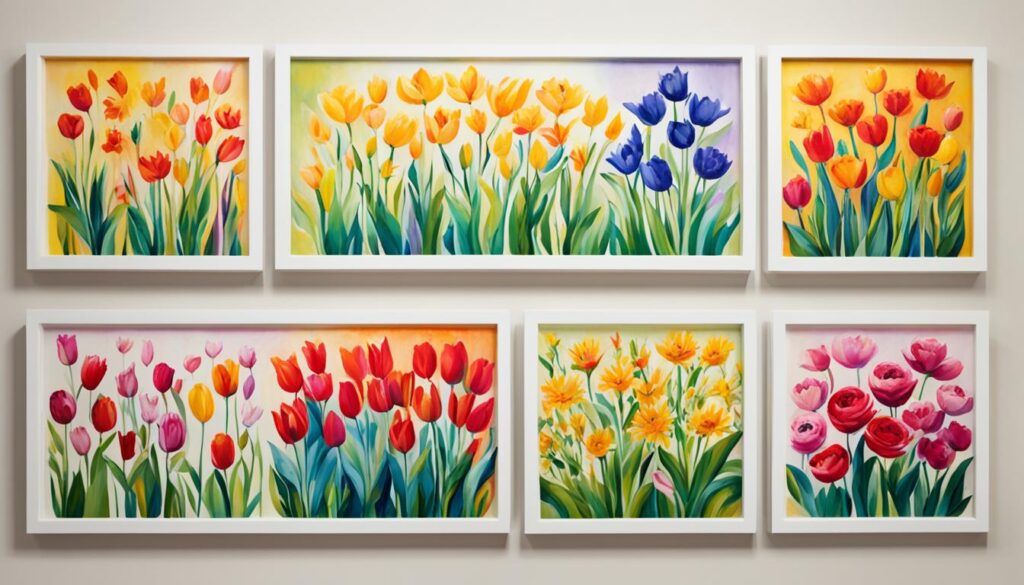 Gallery Wall Ideas with Floral Paintings